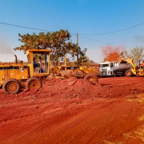 Começa a terraplanagem para pavimentação da vicinal entre Paranápolis e Castilho