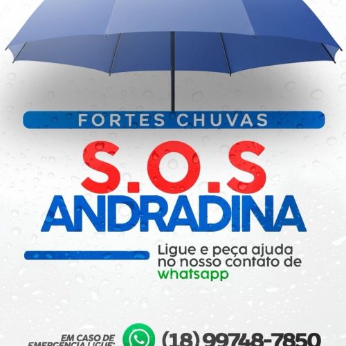 Previsão aponta aumento das chuvas em Andradina nos próximos dias