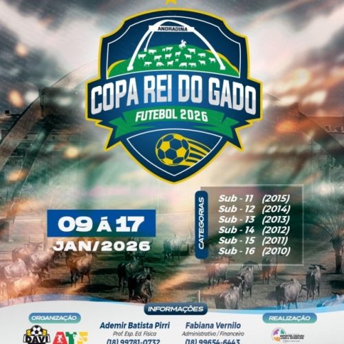 Copa Rei do Gado transforma Andradina em vitrine do futebol de base