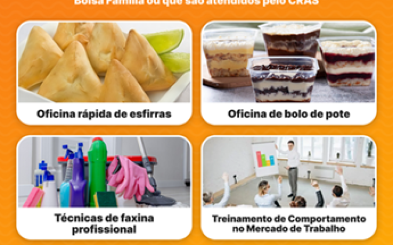CRAS promove oficinas gratuitas voltadas a beneficiários do Bolsa Família em Pereira Barreto