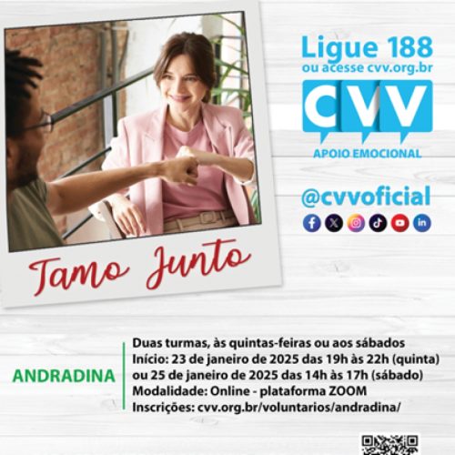 Núcleo do CVV de Andradina abre inscrições para novos voluntários