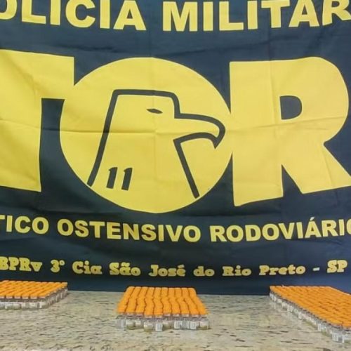 Polícia apreende 648 emagrecedores ilegais em ônibus na região