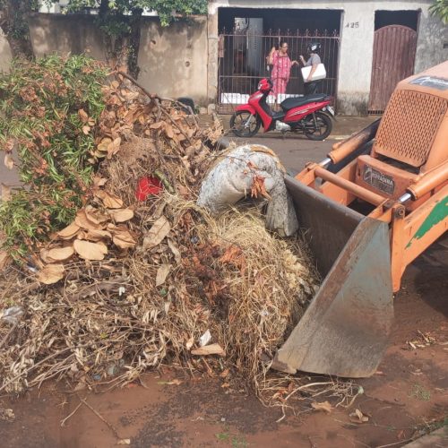 Prefeitura de Andradina realizou recolhimento de entulho descartado irregularmente