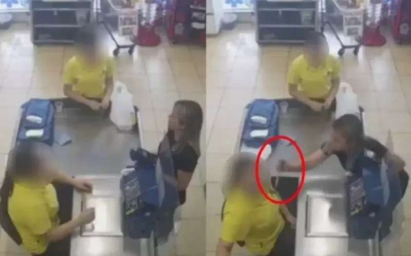 Mulher com ciúme tenta esfaquear operadora de caixa