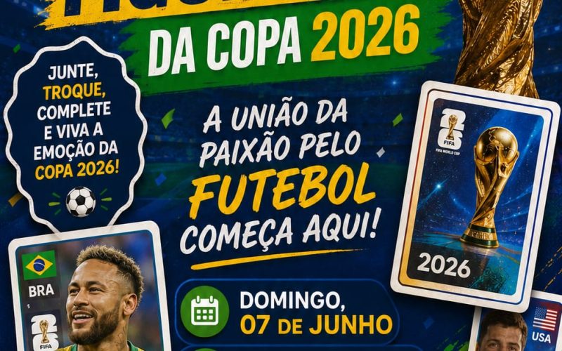 Troca de figurinhas da Copa 2026 reúne paixão pelo futebol na Moura Andrade