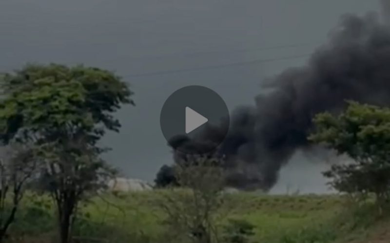 Caminhão-tanque pega fogo: bombeiros evitam tragédia na Rondon próximo ao trevo de Andradina