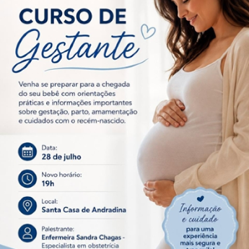 Curso para gestantes da Santa Casa está com inscrições abertas
