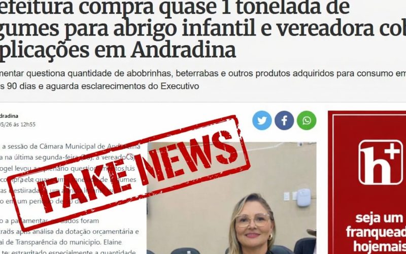 HOJE MAIS VOLTA A MENTIR, desta vez sobre compra de comida para abrigo