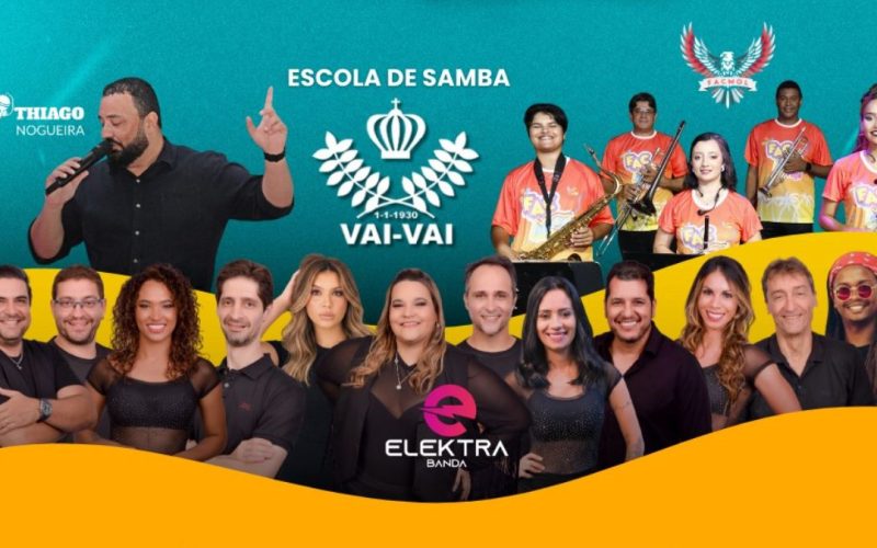 Ilha Folia 2026: Banda Elektra, Facmol e Escola de Samba Vai-Vai são as atrações