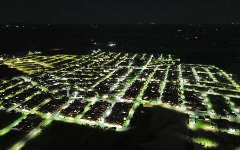 Bairros Gasparelli, Canaã, Set Jardim e Rio Sul em Andradina atingem 100% de iluminação pública em LED