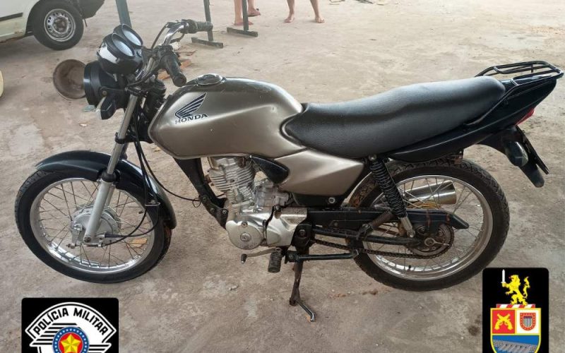 Motocicleta furtada é localizada em Andradina
