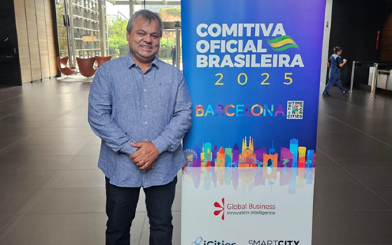 Prefeito Cristiano está em Barcelona, representando municípios brasileiros em feira internacional