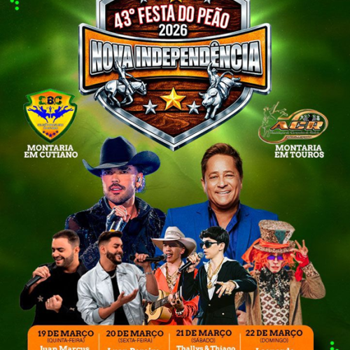 Estão disponíveis as vendas de camarotes da 43ª Festa do Peão de Nova Independência