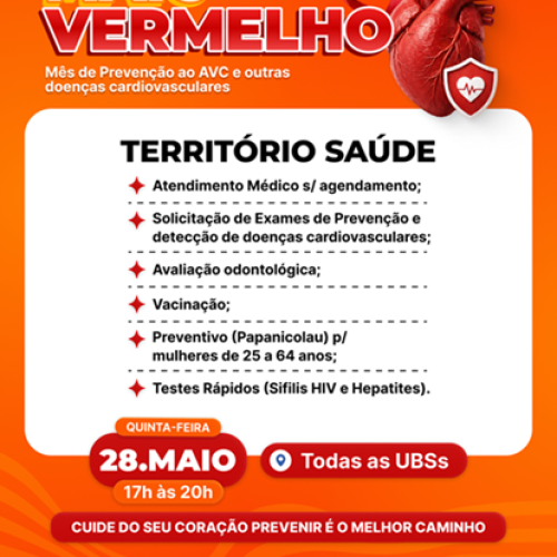 Unidades Básicas de Pereira Barreto realizam ação especial do “Maio Vermelho” nesta quinta-feira