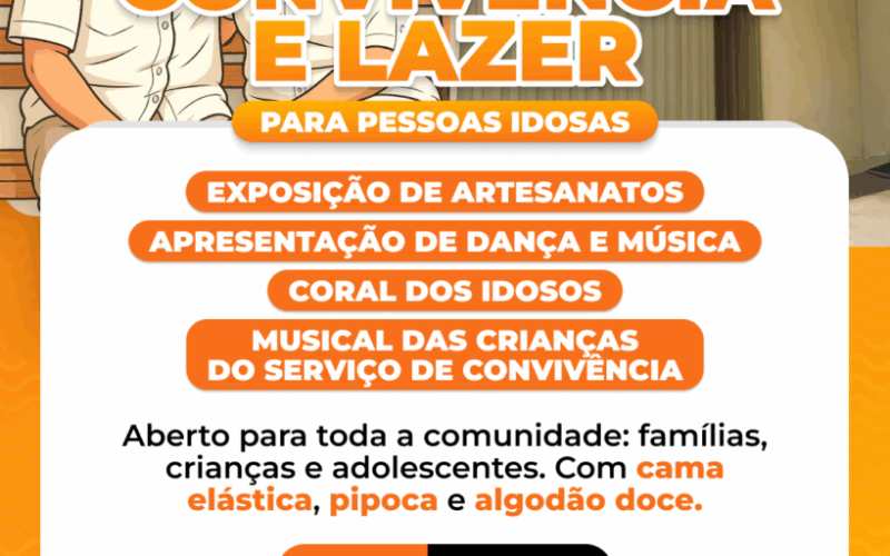 Prefeitura de Pereira Barreto convida a todos para uma Manhã de Convivência e Lazer para Pessoas Idosas