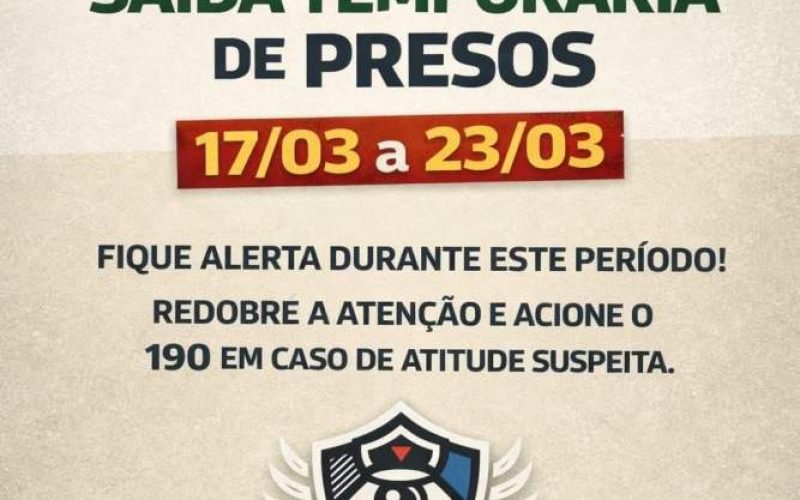 Saída temporária de presos começou segunda-feira (16) e segue até dia 23