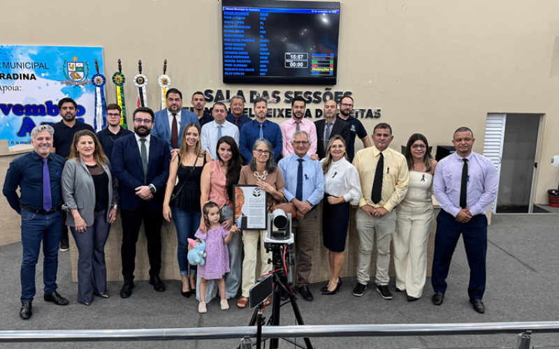 Câmara de Andradina inicia Campanha Novembro Azul e homenageia jornalista Antônio José do Carmo